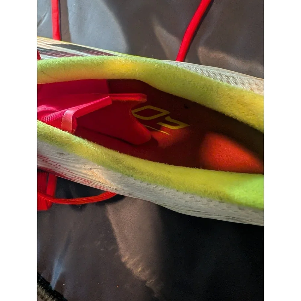 FSO Unisex Soccer Cleats White Red Yellow Adult US Size 10
